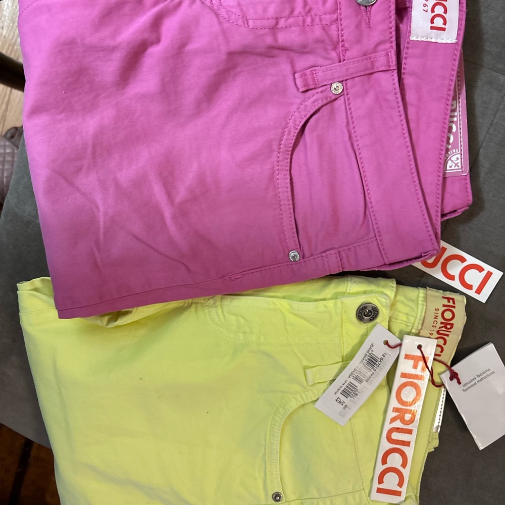 NWT 2 pairs of Fiorucci Neon color skinny jeans